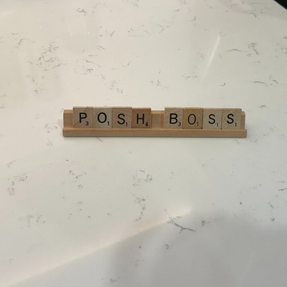 Scrabble Tile Nameplate Name Posh Boss